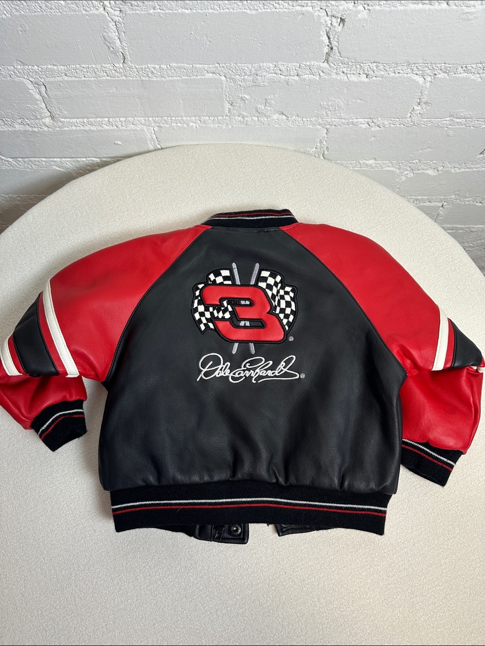 Dale Earnhardt #3 Nascar Leather Jacket Chase Authentics Boys Size 24m Vintage - Picture 3 of 9